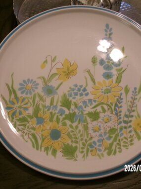 Vintage Mikasa Everfresh Pageantry Serving Plate 12 1/4" Flowers C8501 Japan